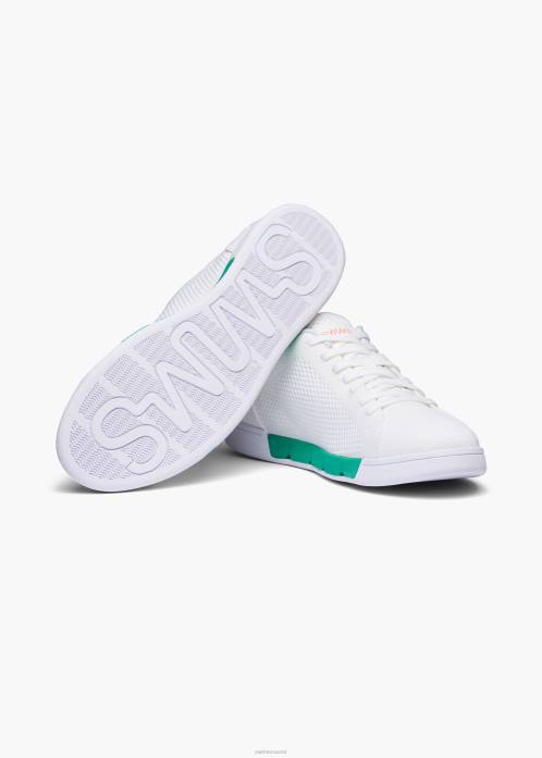valkoinen/ruohonvihreä kenkä N24T72 SWIMS Breeze tennisneule