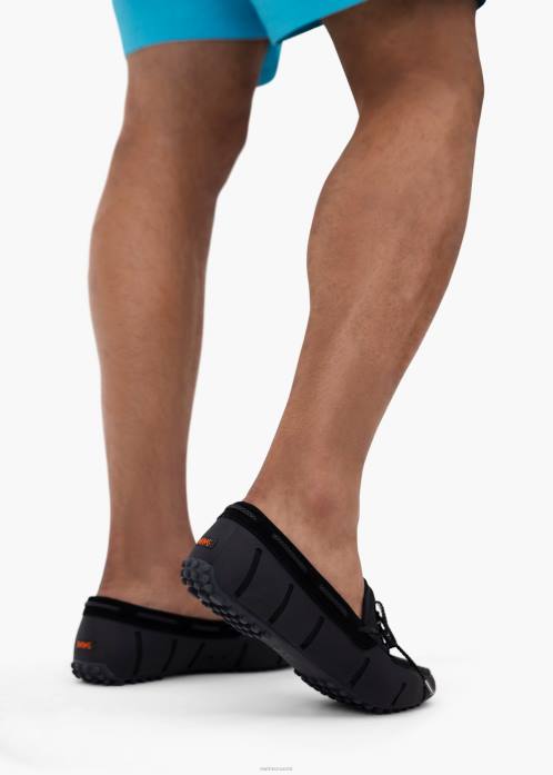 musta/grafiitti kenkä N24T11 SWIMS punottu pitsi lux loafer kuljettaja