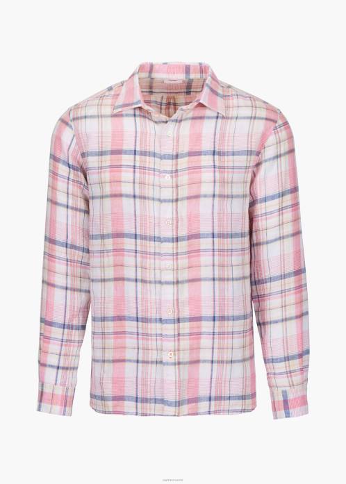 valkoinen ruudullinen vaatetus N24T249 SWIMS amalfi-ruudullinen pellavapaita