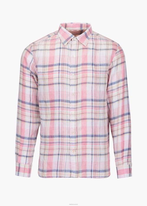 valkoinen ruudullinen vaatetus N24T249 SWIMS amalfi-ruudullinen pellavapaita