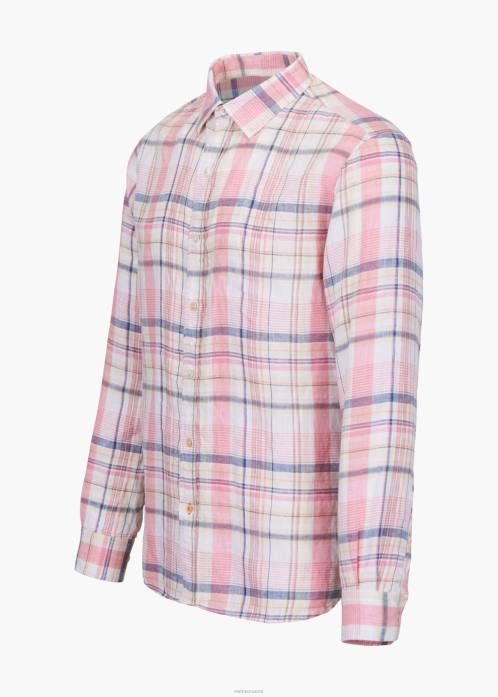 valkoinen ruudullinen vaatetus N24T249 SWIMS amalfi-ruudullinen pellavapaita