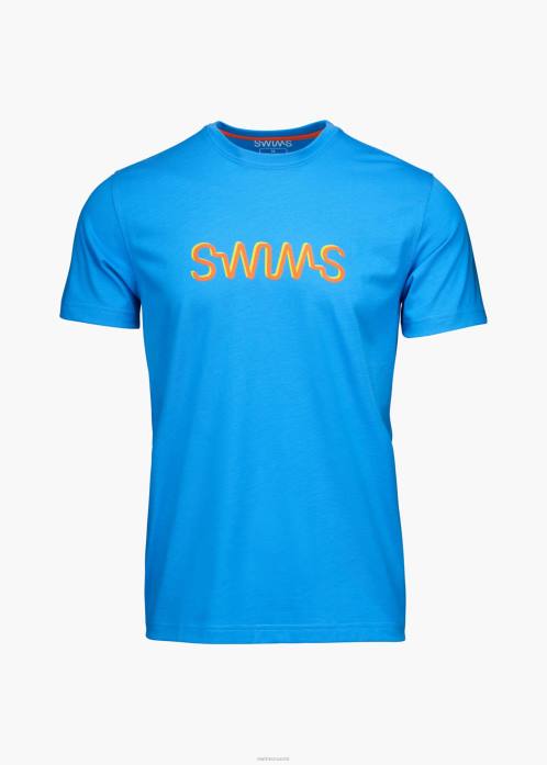 purje sininen vaatetus N24T246 SWIMS ravello graafinen t-paita