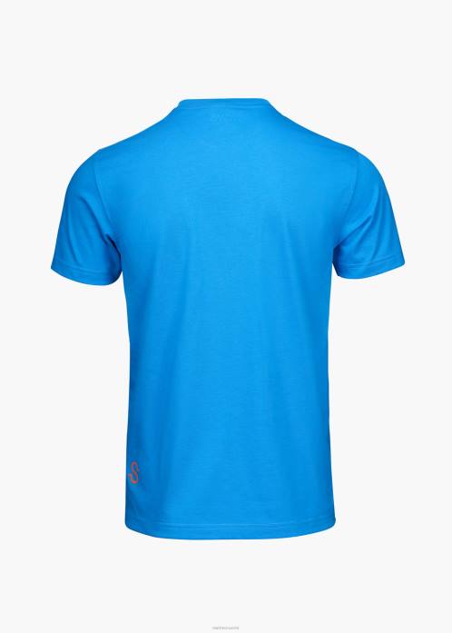 purje sininen vaatetus N24T246 SWIMS ravello graafinen t-paita